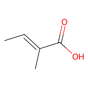 Structure of tiglic acid