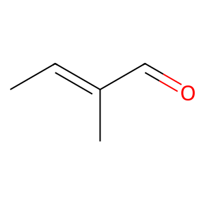 Structure of tiglic aldehyde