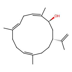 Structure of (1r,3s)-cembra-4,7,11,15-tetraen-3-ol