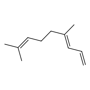 Structure of trans-4,8-dimethyl-1,3,7-nonatriene