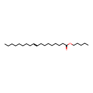 Structure of trans-9-octadecenoic acid, pentyl ester