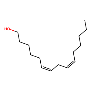 Structure of (z,z)-6,9-pentadecadien-1-ol