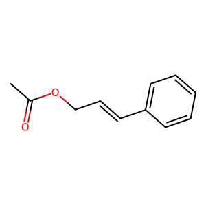 Structure of trans-cinnamyl acetate