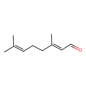 Structure of trans-citral (geranial)