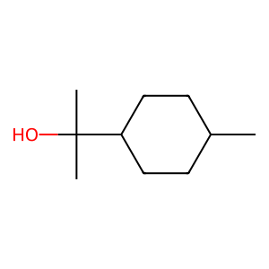 Structure of trans-dihydro-alpha-terpineol