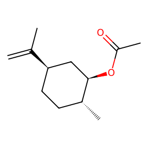 Structure of trans-dihydrocarvyl acetate