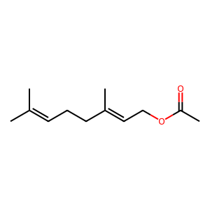 Structure of trans-geranyl acetate