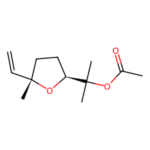 Structure of trans-linalool oxide acetate