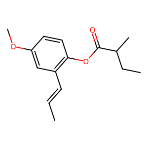 Structure of trans-pseudoisoeugenyl2-methylbutyrateost