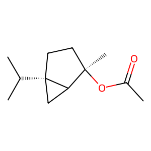 Structure of trans-sabinene-hydrate-acetate