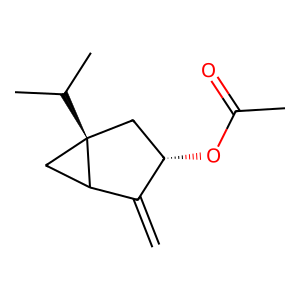 Structure of trans-sabinyl acetate