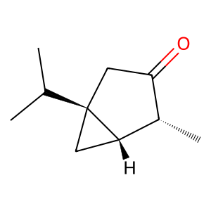 Structure of trans-thujone (alpha-thujone)
