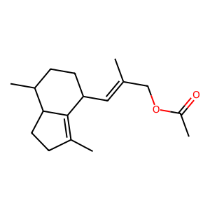Structure of trans-valerenyl acetate