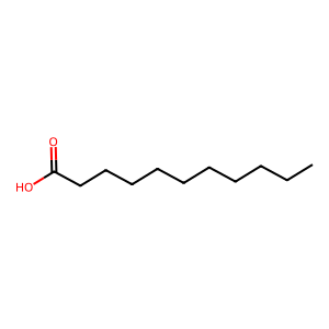 Structure of undecanoic acid