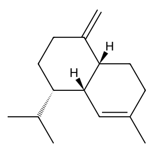 Structure of (1s,4ar,8as)-1-isopropyl-7-methyl-4-methylene-1,2,3,4,4a,5,6,8a-octahydronaphthalene