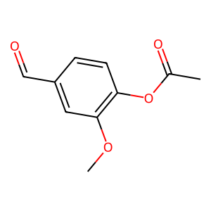Structure of vanillinacetate