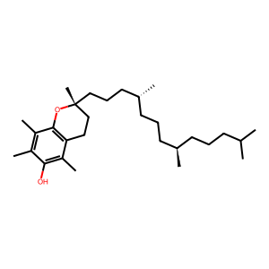 Structure of vitamin e
