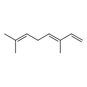 Structure of z-1,3,6-octatriene, 3,7-dimethyl