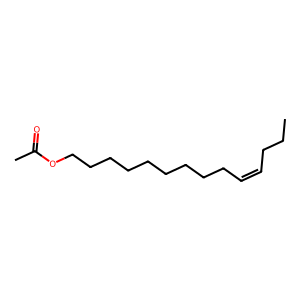 Structure of z-10-tetradecen-1-ol acetate