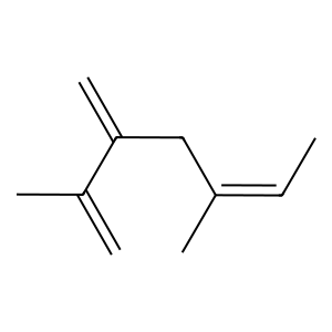 Structure of 1 5-heptadiene  2 5-dimethyl-3-methylene