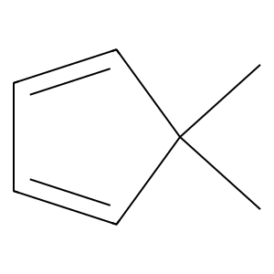 Structure of 1, 3-cyclopentadiene, 5, 5-dimethyl-2-ethyl