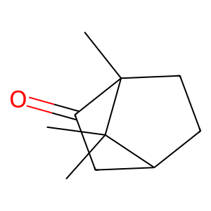 Structure of (2)-bornanone