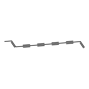 Structure of 1,11(e)-tridecadien-3,5,7,9-tetrayne