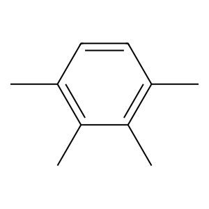 Structure of 1,2,3,4-tetramethylbenzene