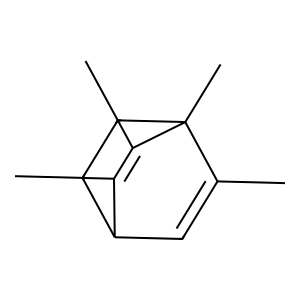 Structure of 1,2,3,6-tetramethyl-bicyclo[2.2.2]octa-2,5-diene