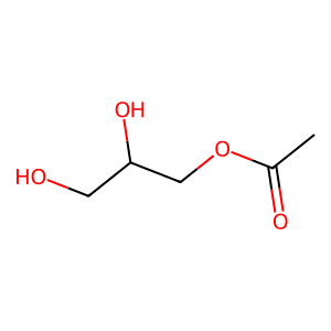 Structure of 1,2,3-propanetriol, 1-acetate