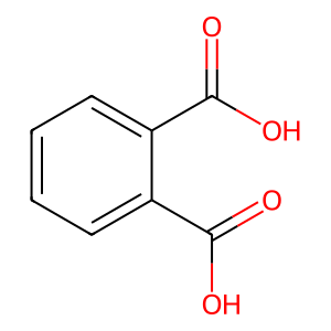 Structure of 1,2-benzenedicarboxylic acid