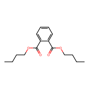 Structure of 1,2-benzenedicarboxylic acid  dibutyl ester