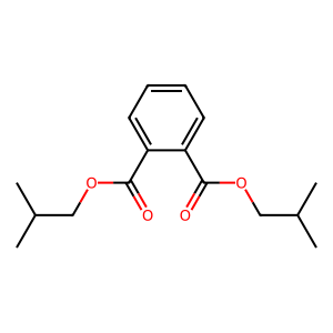 Structure of 1,2-benzenedicarboxylic acid di(2-methylpropyl) ester