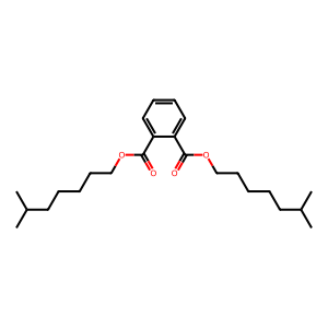 Structure of 1,2-benzenedicarboxylic acid, diisooctyl ester