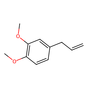Structure of 1,2-dimethoxy-4-(2-propenyl)-benzene
