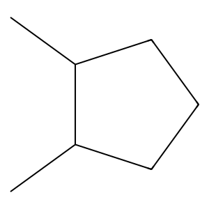 Structure of 1,2-dimethylcyclopentane