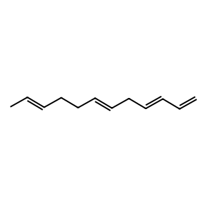 Structure of 1,3,6,10-dodecatetraene