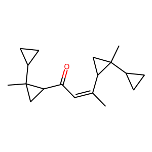 Structure of 1,3-bis-(2-cyclopropyl,2-methylcyclopropyl)-but-2-en-1-one