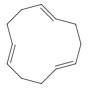 Structure of 1,4,7,-cycloundecatriene, 1,5,9,9-tetramethyl-z,z,z-