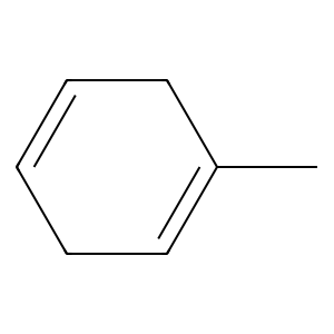 Structure of 1,4-cyclohexadiene, 1-methyl-4-(1-methylethyl)
