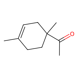 Structure of 1,4-dimethyl-4-acetylcyclohexene