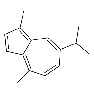 Structure of 1,4-dimethyl-7-(1-methylethyl)-azulene-2-ol