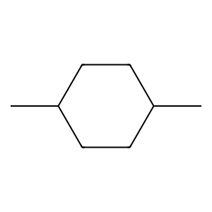 Structure of 1,4-dimethylcyclohexane