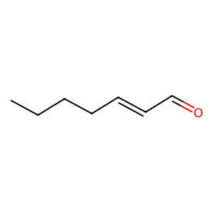 Structure of (2e)-heptenal