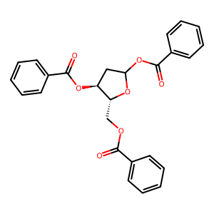 Structure of 1,5-di-o-benzoyl-2-deoxypentofuranose