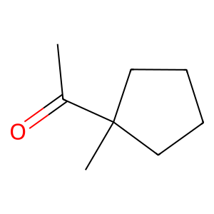 Structure of 1-(1-methyl-cyclopentyl)-ethanone