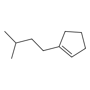 Structure of 1-(3-methylbutyl)-cyclopentene