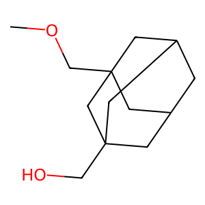 Structure of 1-(hydroxymethyl) methylamino adamantine