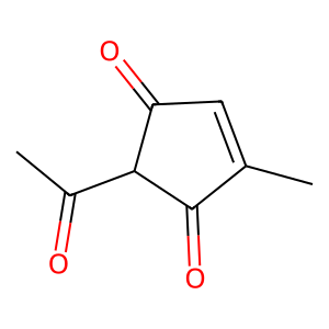 Structure of 1-acetyl-2-methylcyclopent-2-ene