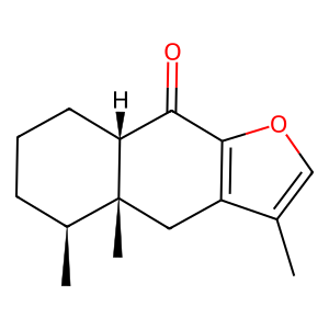 Structure of 1-beta-10-epoxyfuranoeremophilane